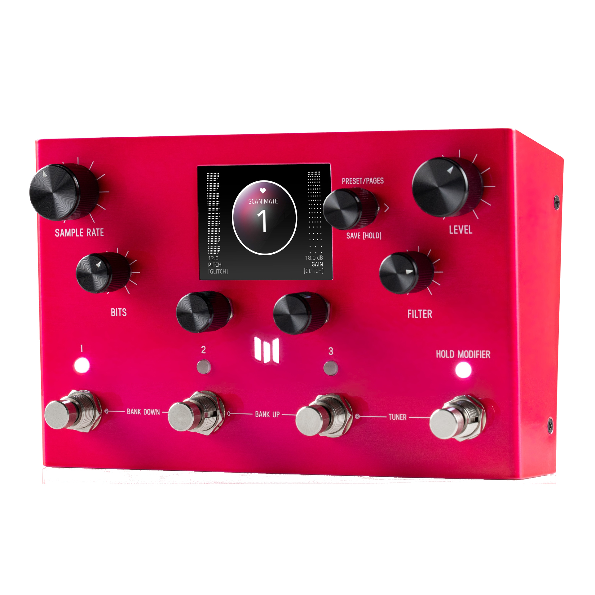 Ottobit X Modular 80s Texture Engine Pedal Pink - Limited Edition
